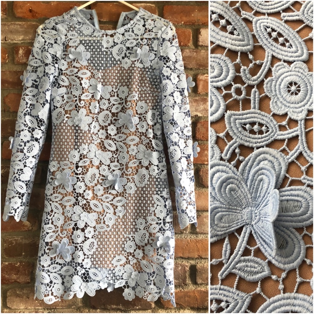 Self Portrait 3D Floral Mini Dress